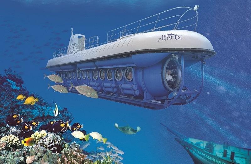 Submarino na Ilha de Cozumel para ir com crianças em Cancún