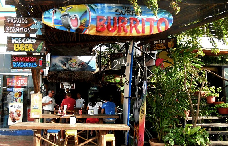Restaurante The Surfin Burrito em Cancún