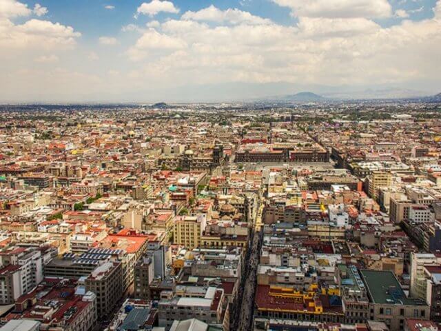 Pontos turísticos na Cidade do México