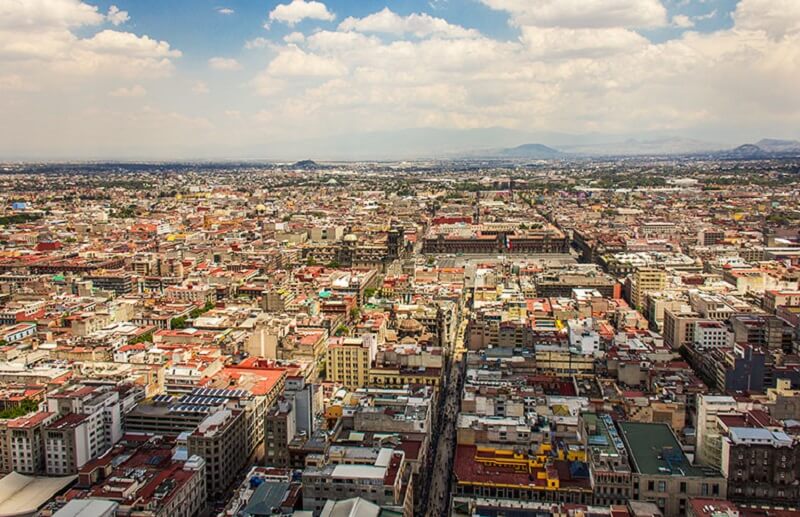 Pontos turísticos na Cidade do México