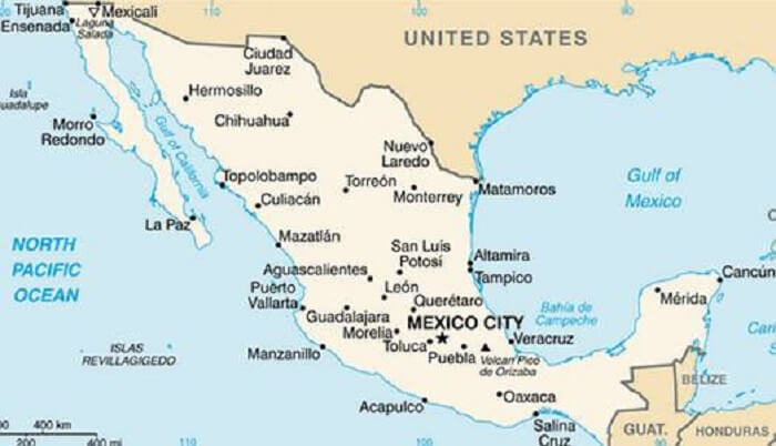 Mapa da Cidade do México