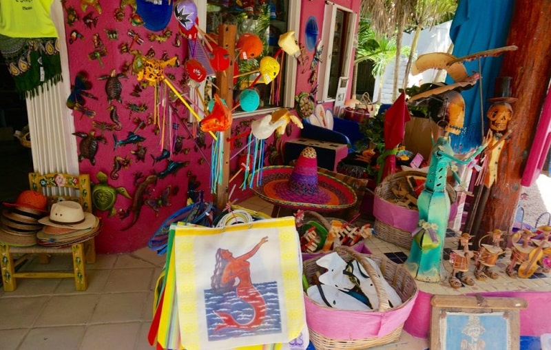 Loja de souvenirs em Tulum