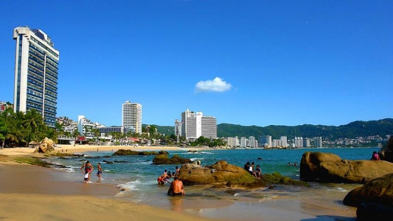 Verão nas praias em Acapulco