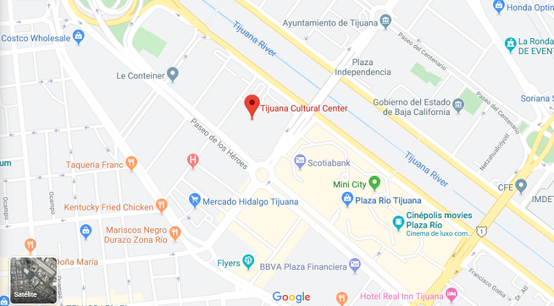 Mapa do Centro Cultural de Tijuana
