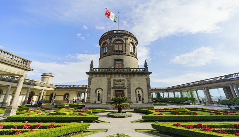 Beleza do Castelo de Chapultepec na Cidade do México