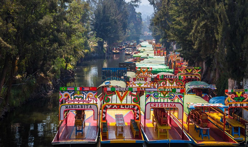 Passeio de Xochimilco na Cidade do México