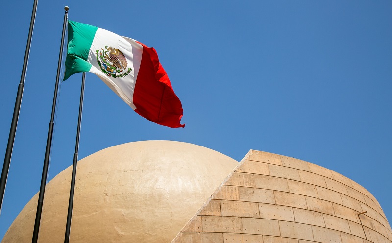 Bandeira mexicana em Tijuana
