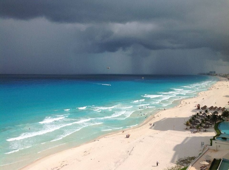 Chuva em Cancún