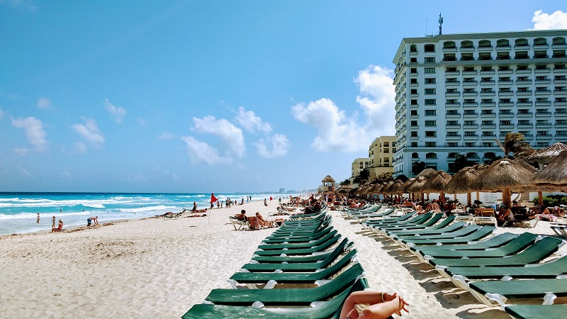Praia do hotel Hard Rock em Cancún