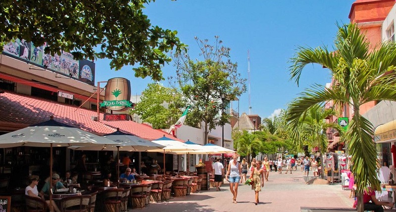 Quinta Avenida para compras em Playa del Carmen