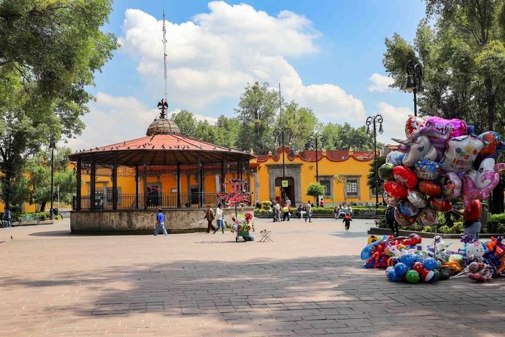 Praça em Coyoacán na Cidade do México