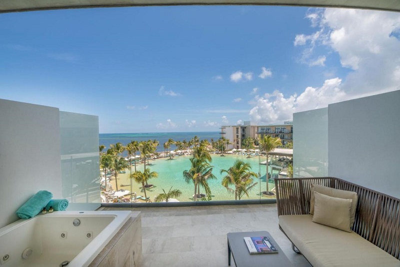 Vista de quarto de hotel em Cancún