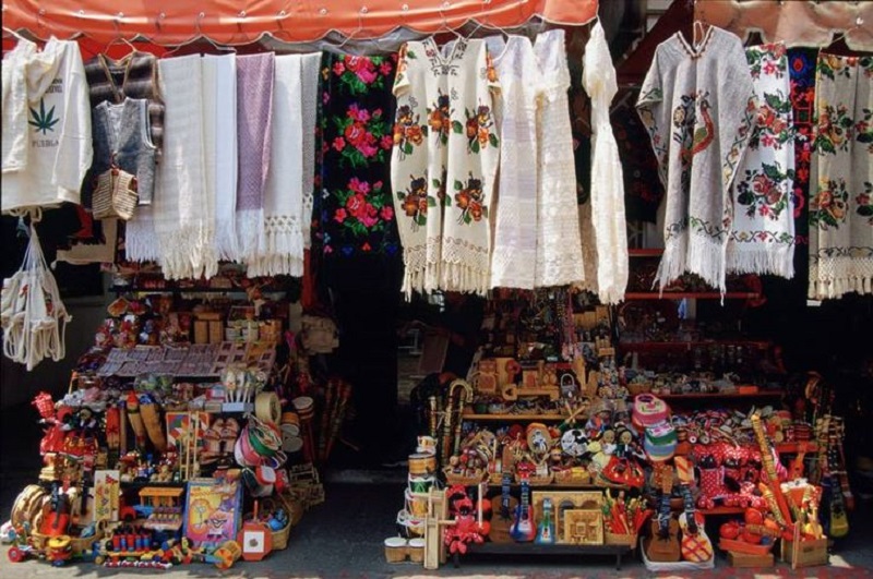 Mercado de artesanato em Puebla