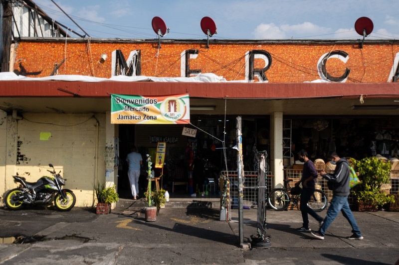 Mercado de Jamaica na Cidade do México
