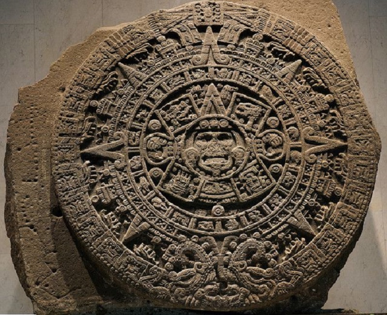 Pedra do Sol no Museu de Antropologia na Cidade do México