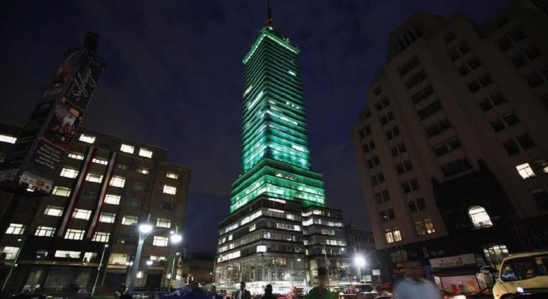 Ingresso do mirante da Torre Latino na Cidade do México 